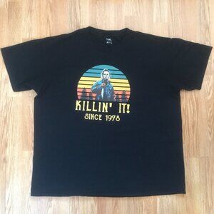 Michael Myers Halloween Killin' It Since 1978 Black Graphic T-shirt 3XL RARE